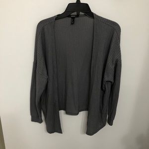 Waffle Knit Open Cardigan